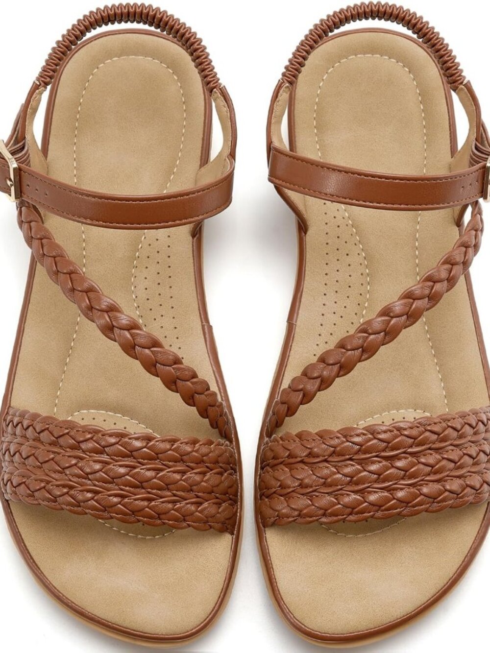 Stylish Summer Strappy Flats for Women - Comfortable Casual Walking Sandals